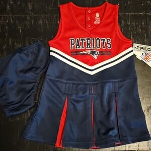 NFL New England Patriots Team Girls Size 18 M Cheerleader Outfit New With Tags